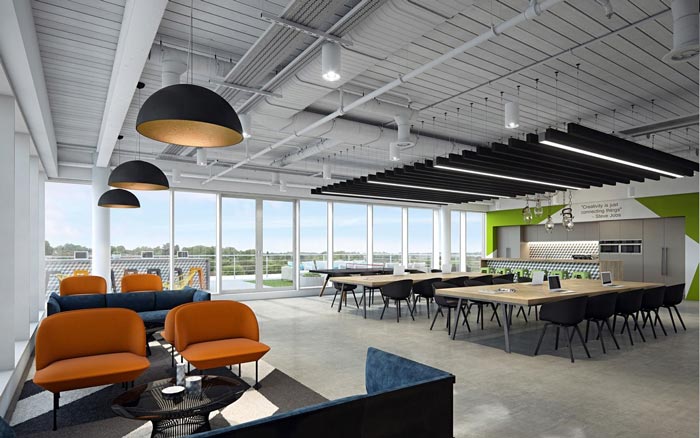 商業園辦公室休息區裝修設計效果圖